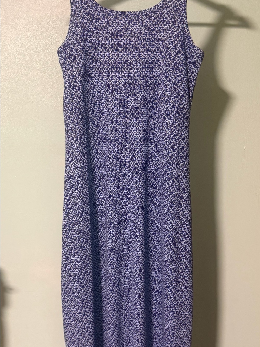 Columbia, Sleeveless Blue Floral Midi Dress